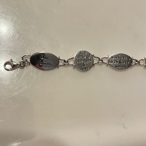Silver family bracelet